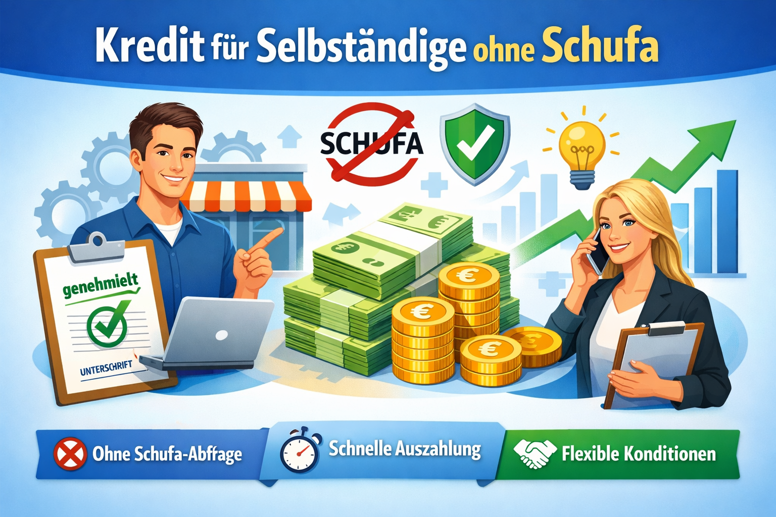 Kredit für Selbständige ohne Schufa – schnelle Finanzierung